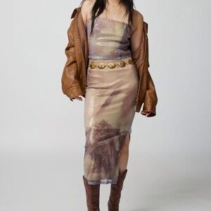NWOT Urban Outfitters Sequin Skirt Set